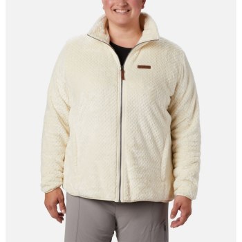 Columbia Ženske Jakne - Fire Side II Plush Full Zip Fleece Plus Size Krem | HZDI-50273